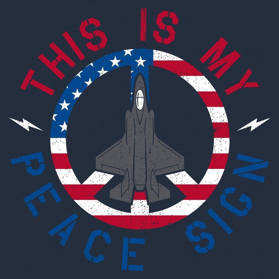 This Is My Peace Sign T-Shirt - Midnight Navy