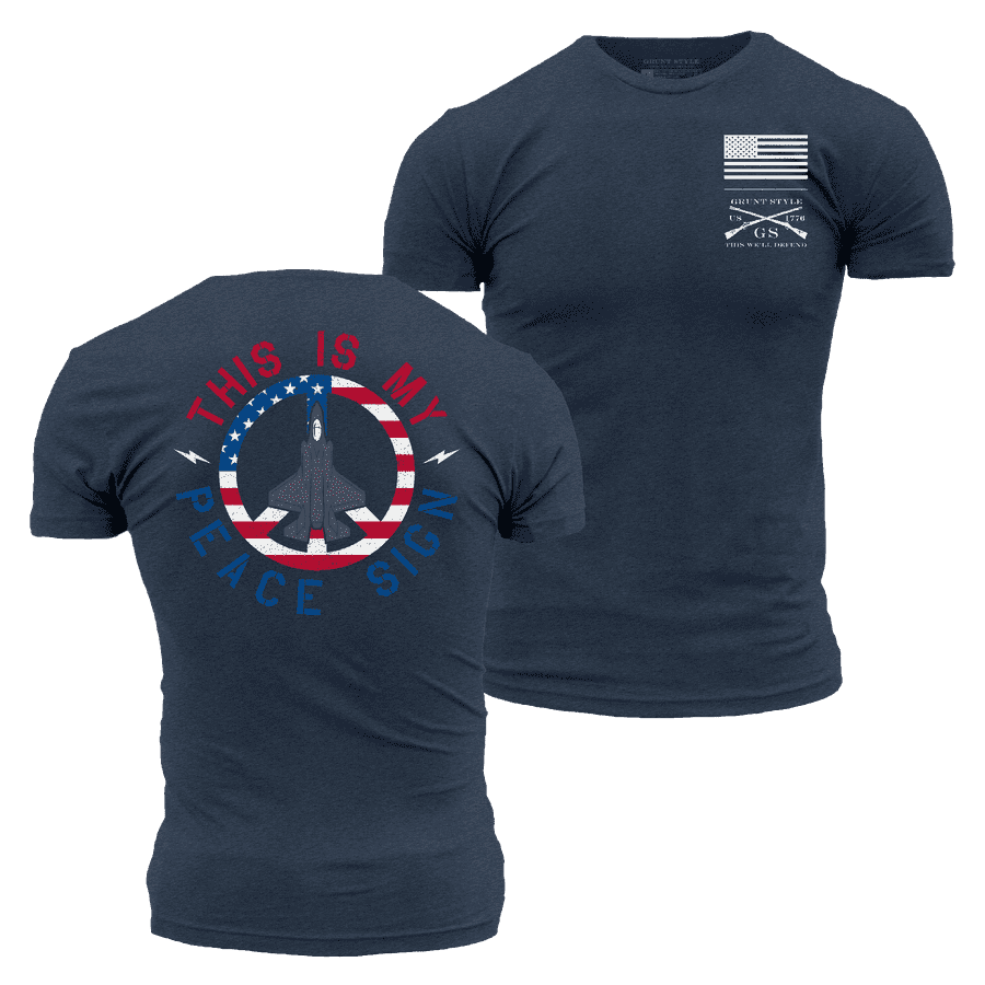 This Is My Peace Sign T-Shirt - Midnight Navy