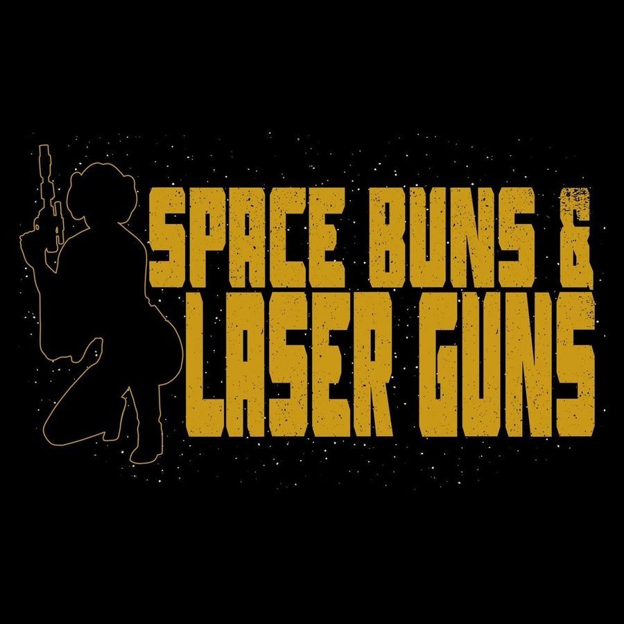 Women's Space Buns & Laser Guns Boyfriend Fit T-Shirt - Black