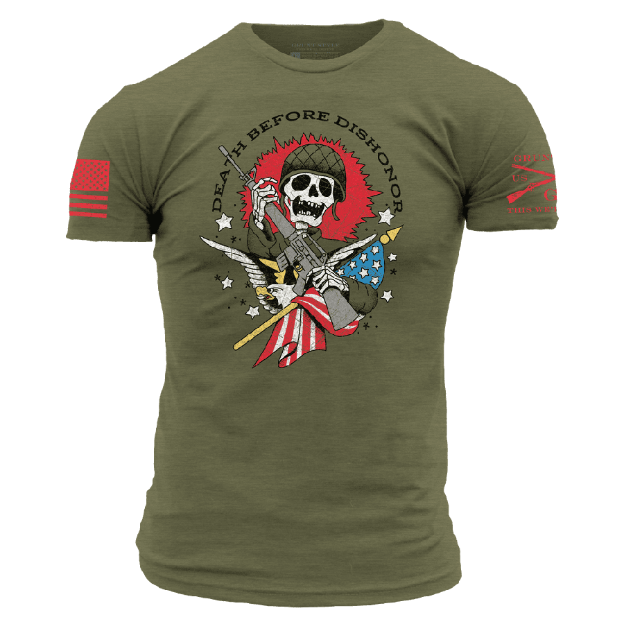 Death Before Dishonor T-Shirt - Military Green