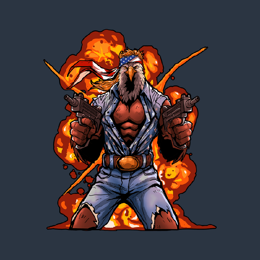 Eagle Fury T-Shirt - Midnight Navy