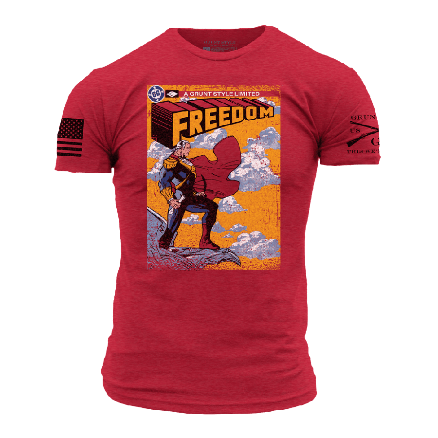 Freedom Comic T-Shirt - Red
