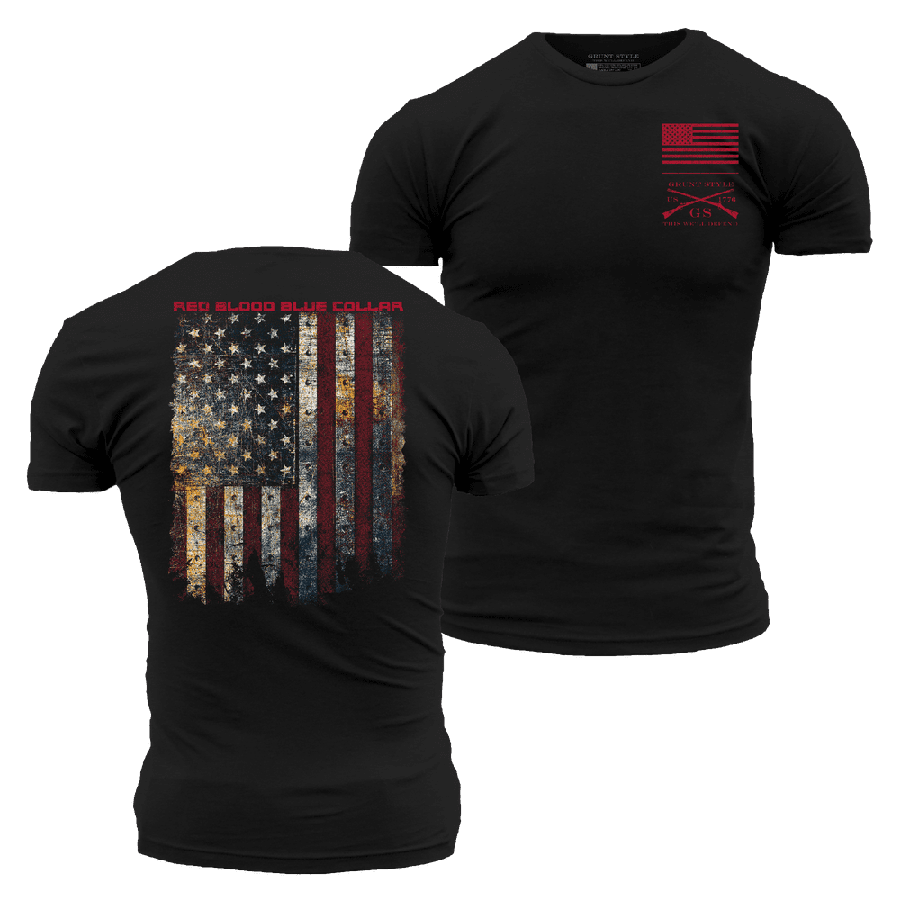 Red Blood Blue Collar¬Æ T-Shirt - Black