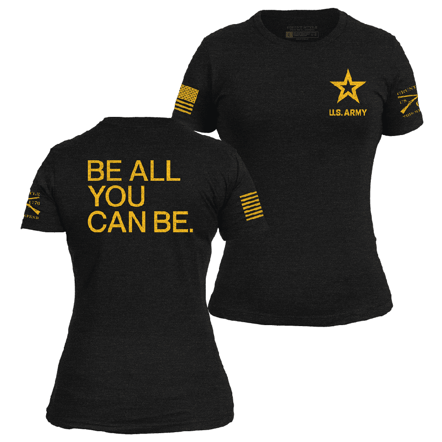 Women's Army Be All You Can Be Slim Fit T-Shirt - Black