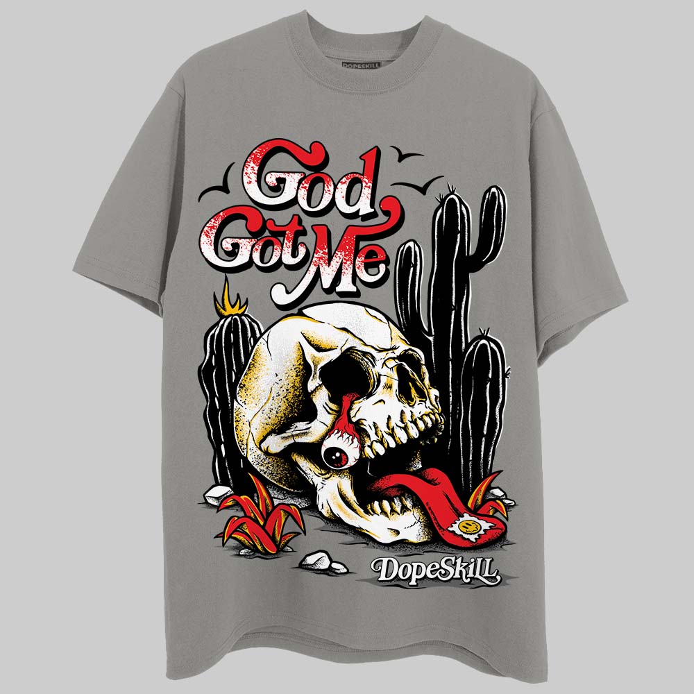 Grey Collection DopeSkill Grey T-shirt God Got Me Graphic
