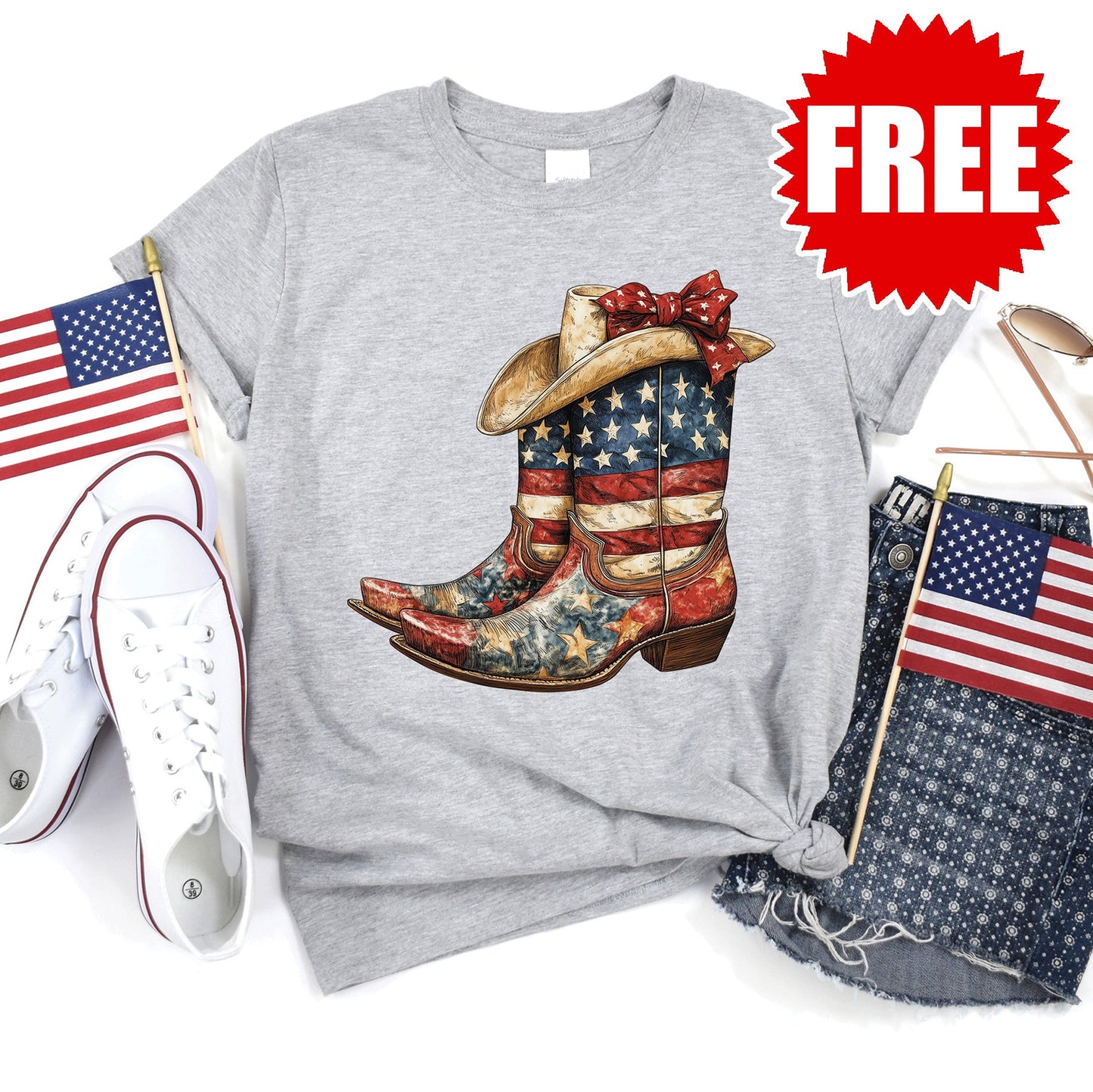 Boots Tee - Heather Grey - FREE