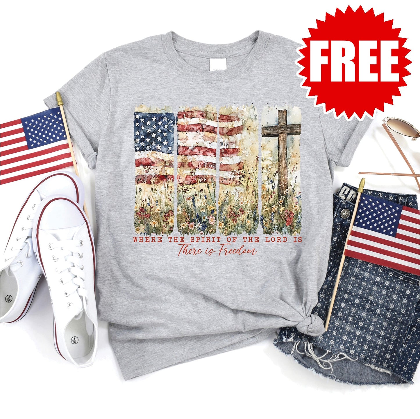 Spirit Of The Lord Tee - Heather Grey - 0