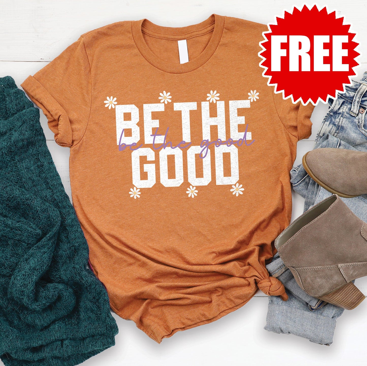 Be The Good Tee - Heather Autumn - FREE
