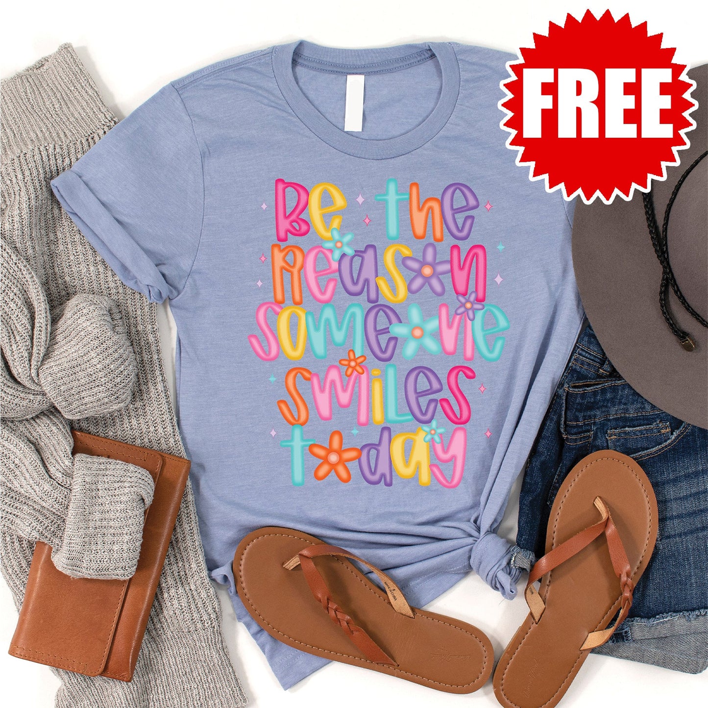 Be The Reason Tee - Heather Blue - 0