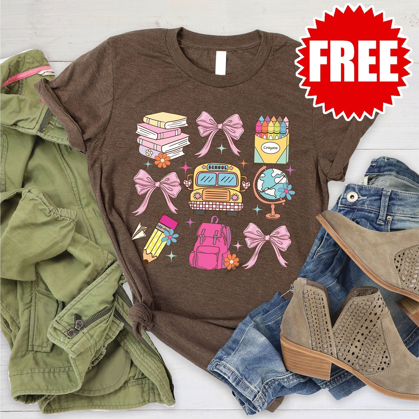 Teacher Life Tee - Heather Brown - 0