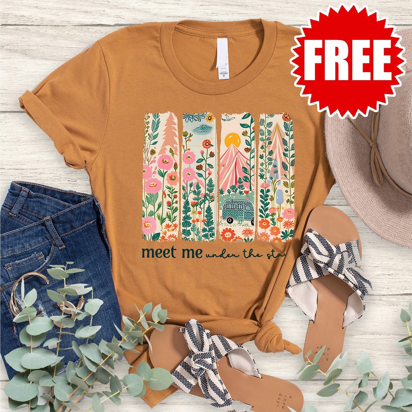 Meet Me Tee - Heather Burnt Apricot - 0