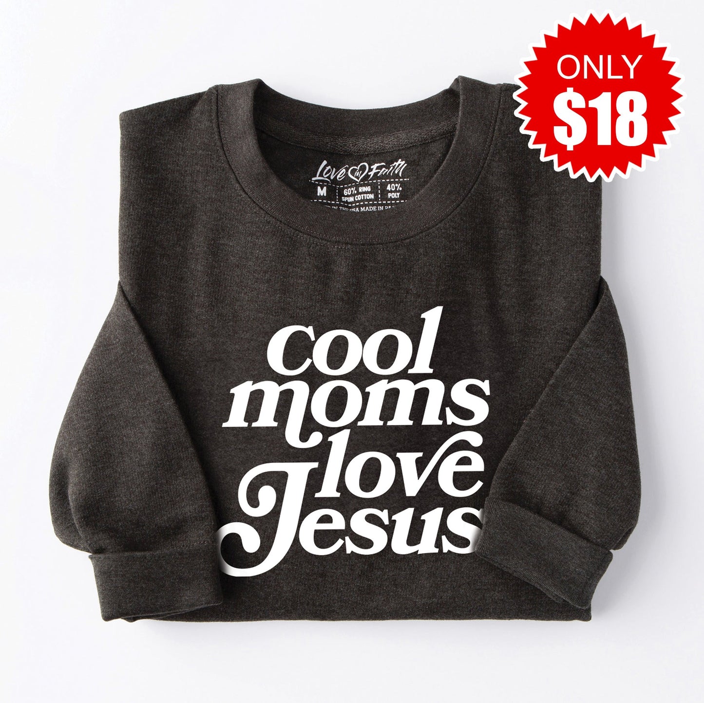 Cool Moms Crewneck Sweatshirt - Heather Charcoal