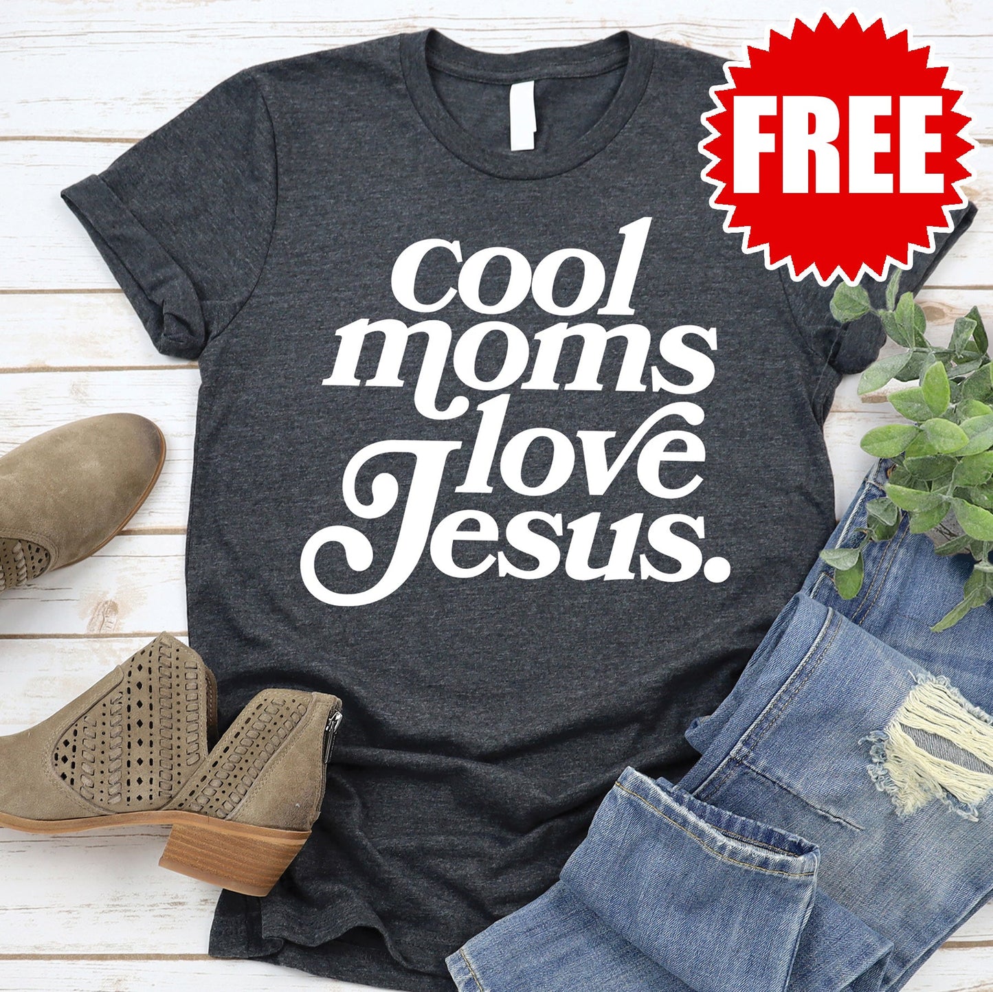 Cool Moms Tee - Heather Charcoal