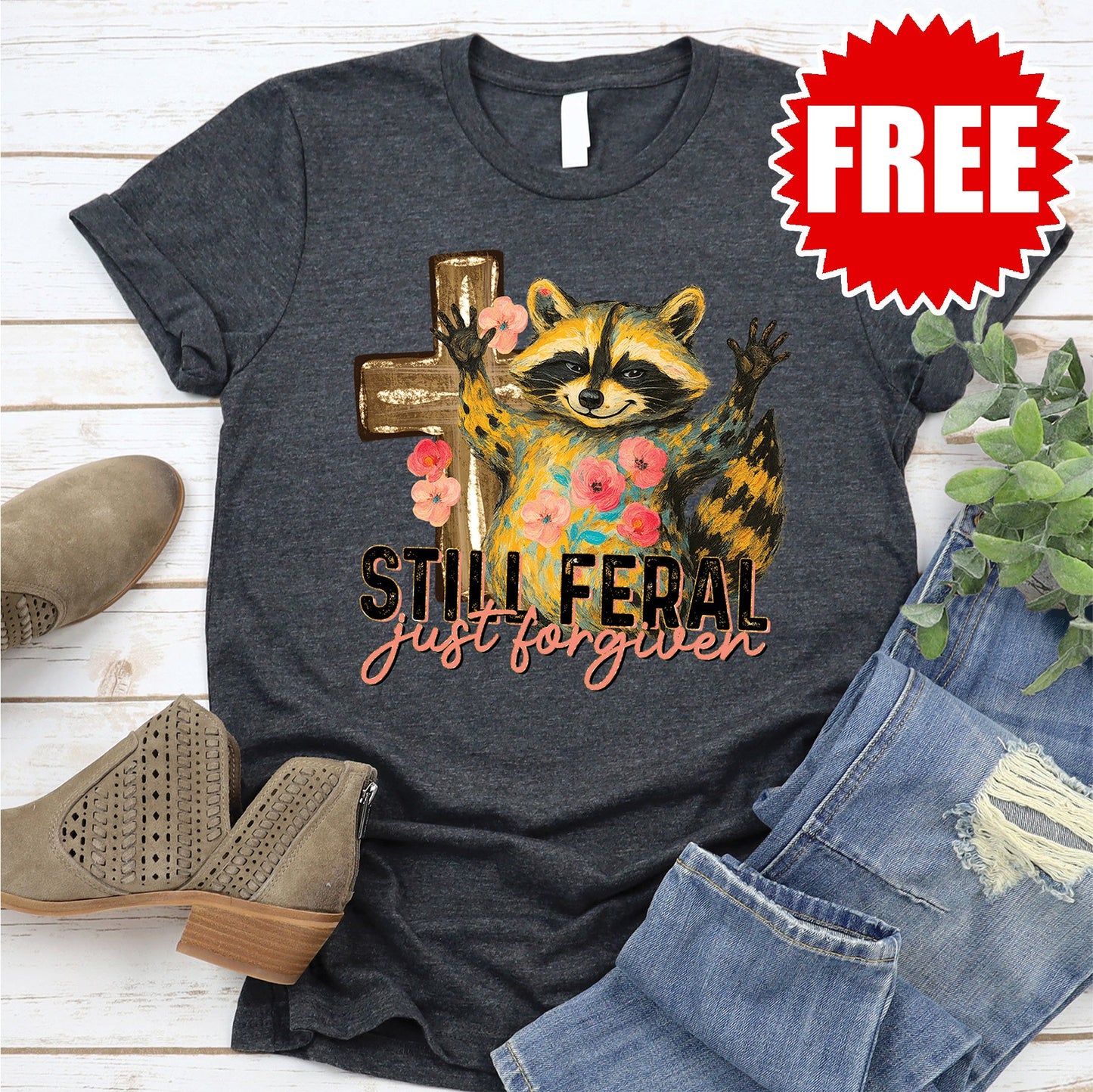 Still Feral Tee - Heather Charcoal - 0