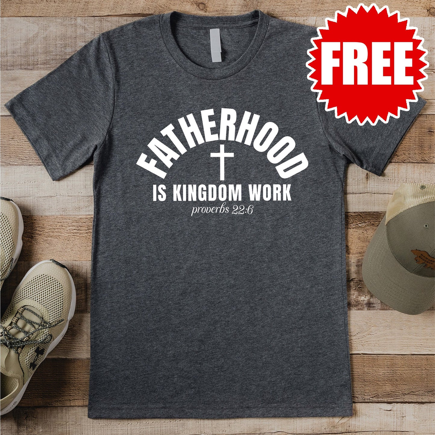 Fatherhood Tee - Heather Charcoal - 0