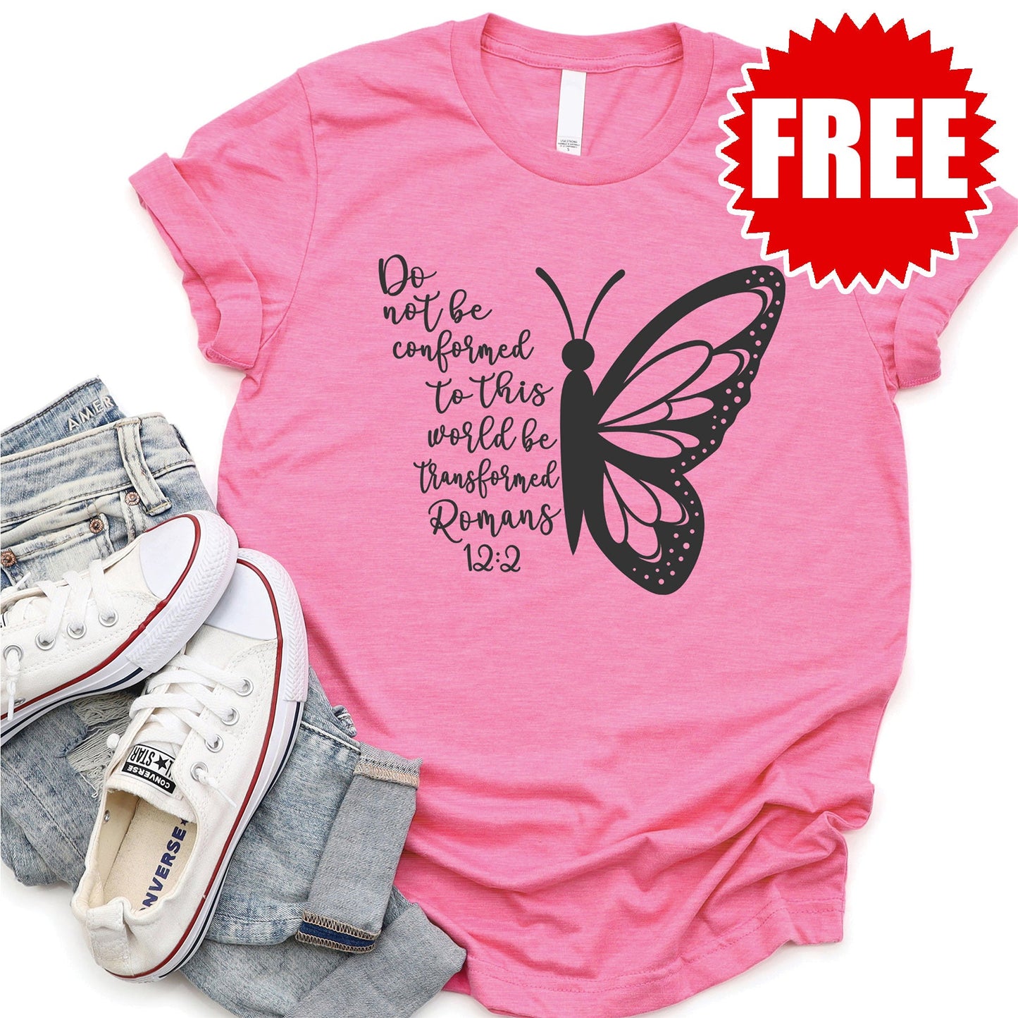 Do Not Be Conformed Tee - Heather Charity Pink - 0