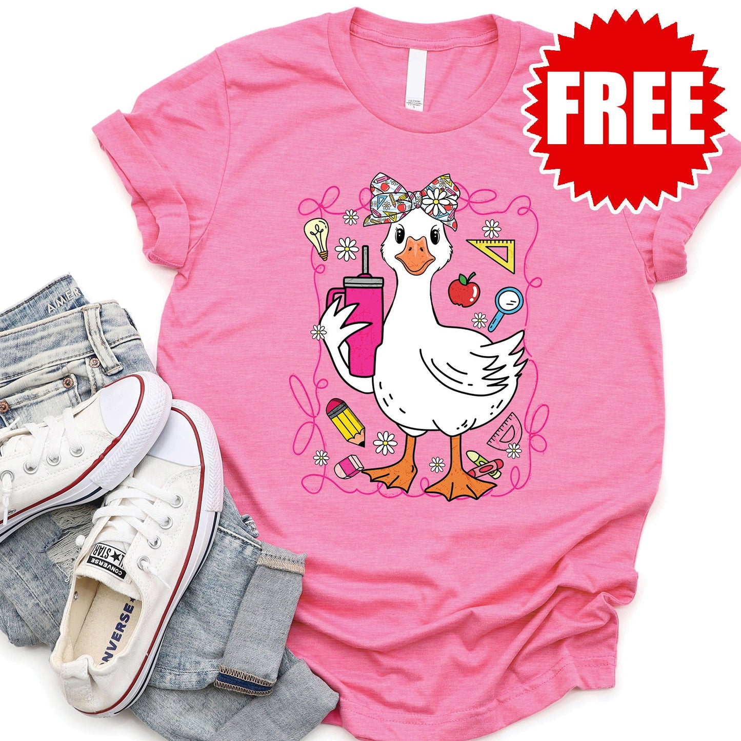 Duck Tee - Heather Charity Pink - 0