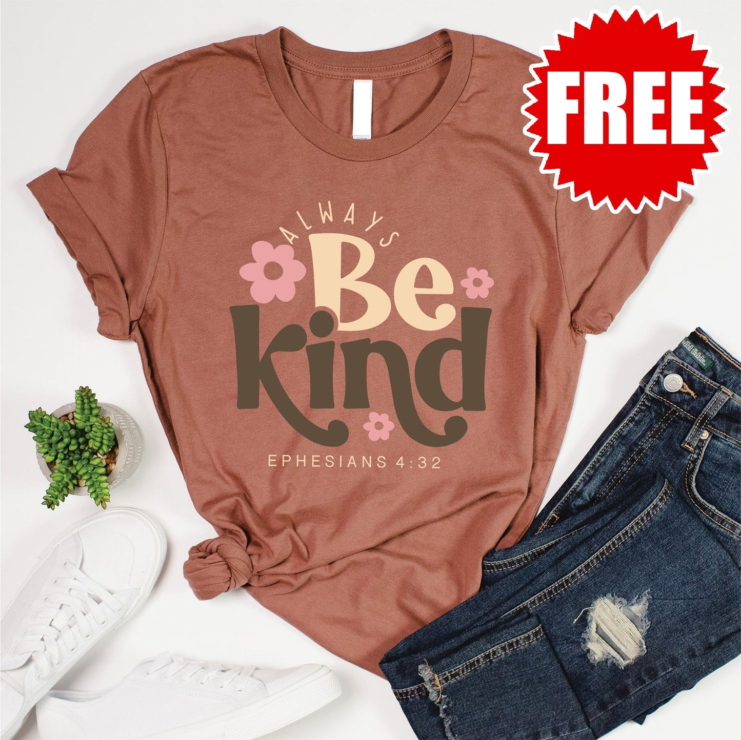 Always Be Kind Tee - Heather Chestnut
