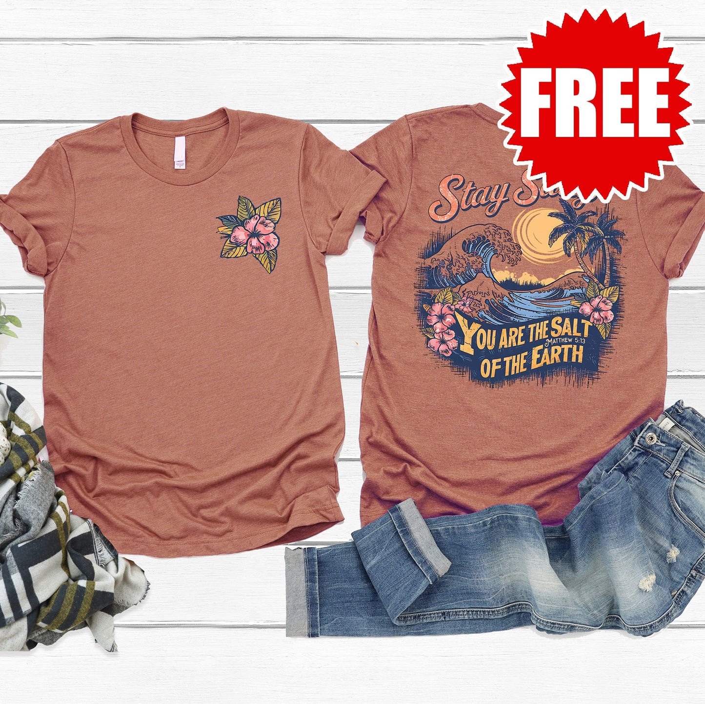 You Are The Salt Tee - Heather Chestnut - 0