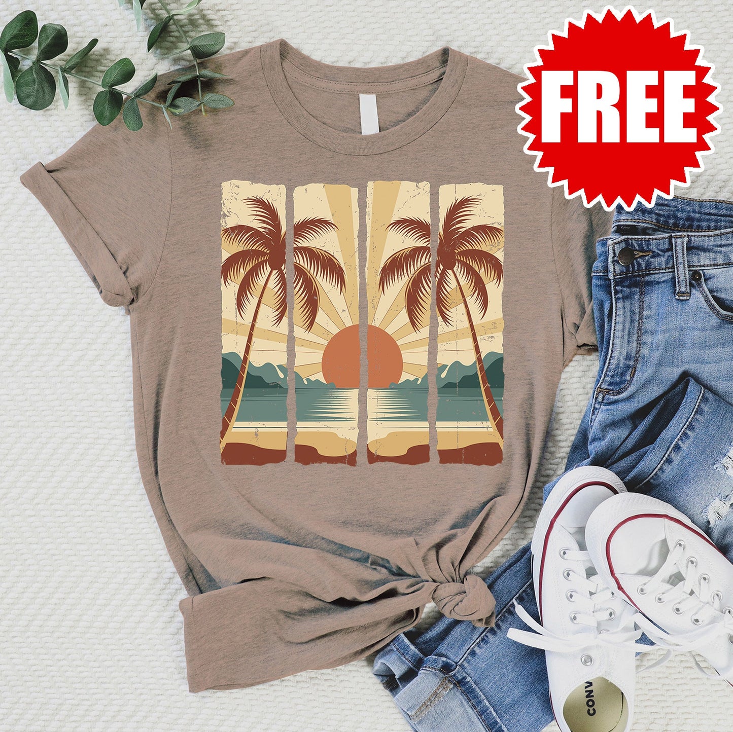 Sunset Tee - Heather Coconut Cream - 0