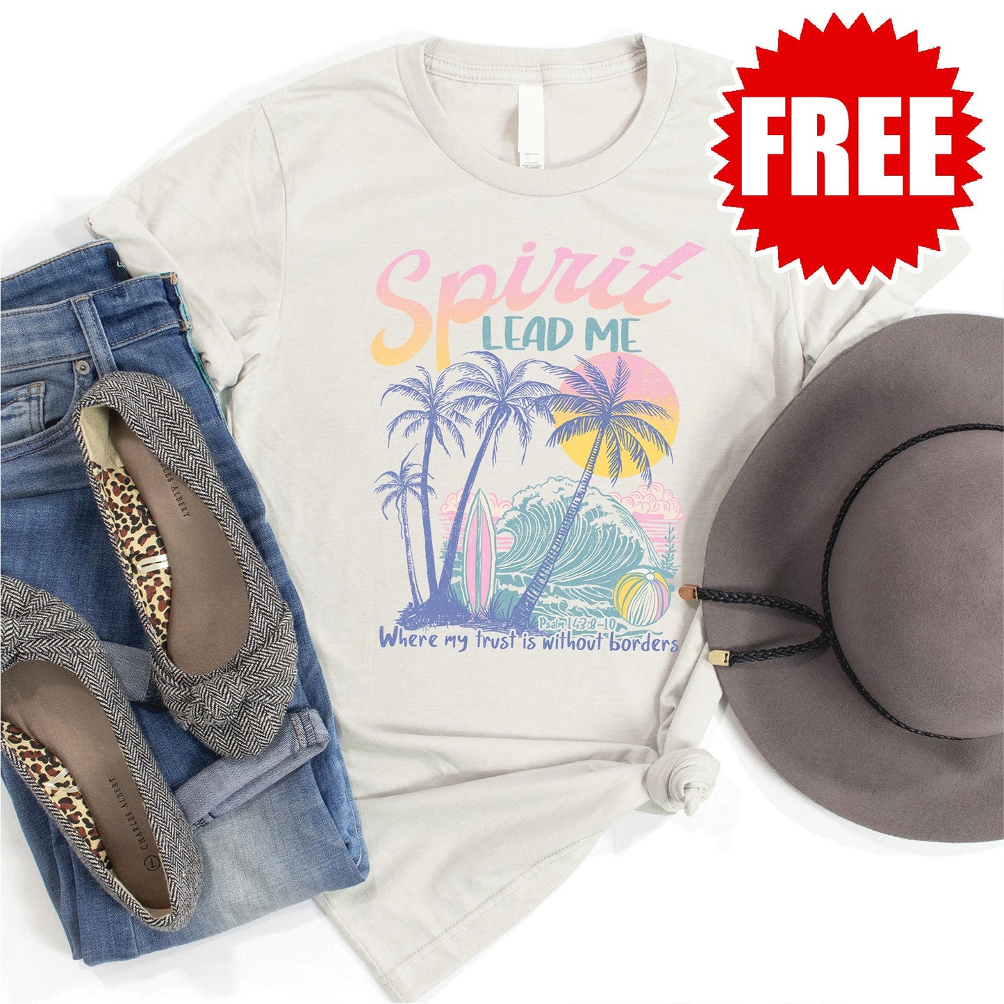 Spirit Lead Me Tee - Heather Coconut - 0