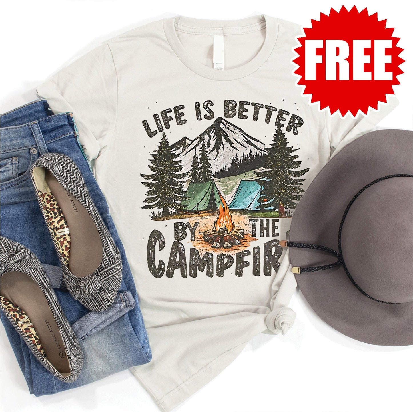Life is Better Tee - Heather Coconut - 0