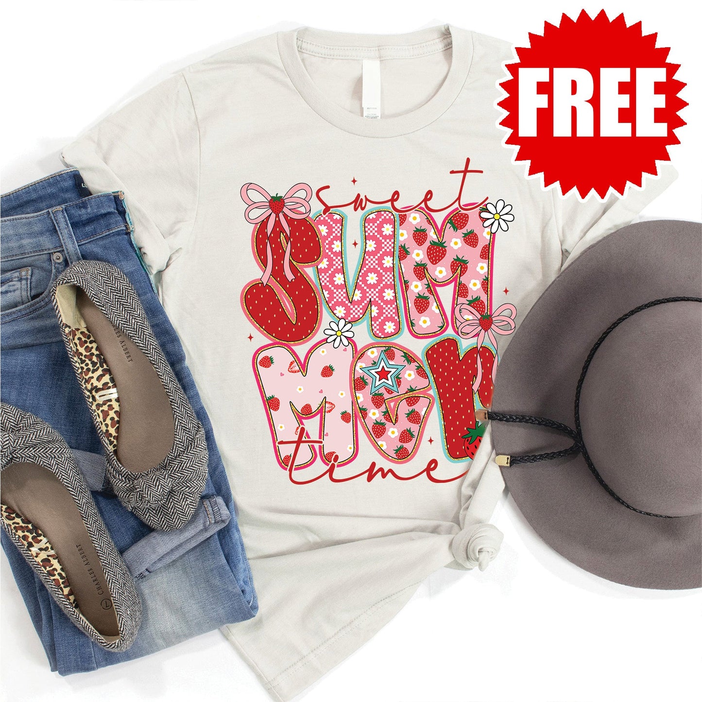Summer Time Tee - Heather Coconut - 0