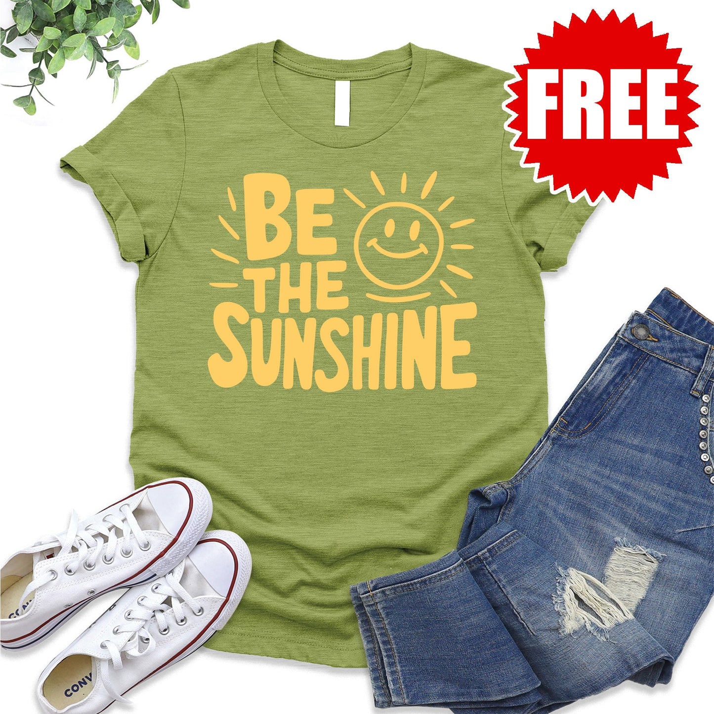 Be the Sunshine Tee - Heather Cucumber Mint - 0
