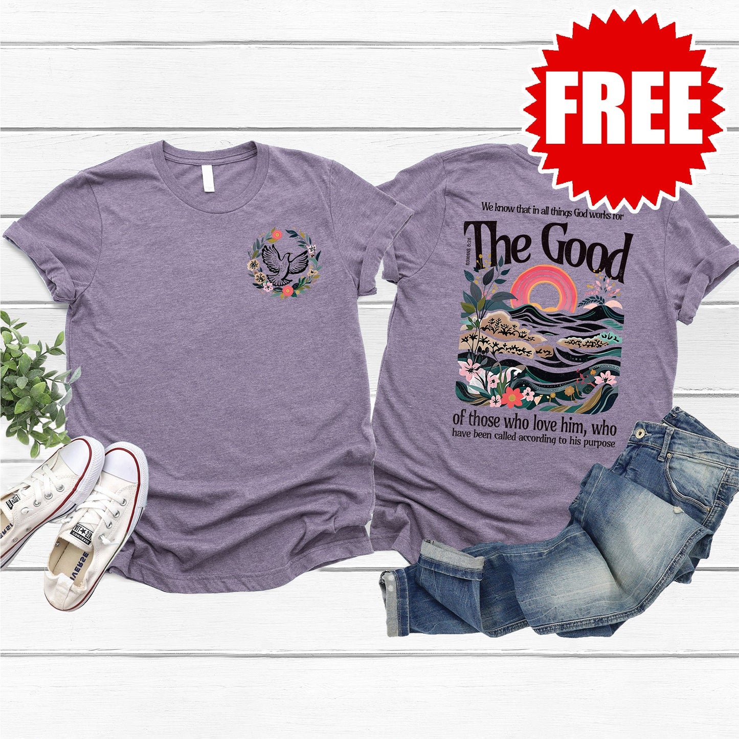 The Good Tee - Heather Deep Purple - 0