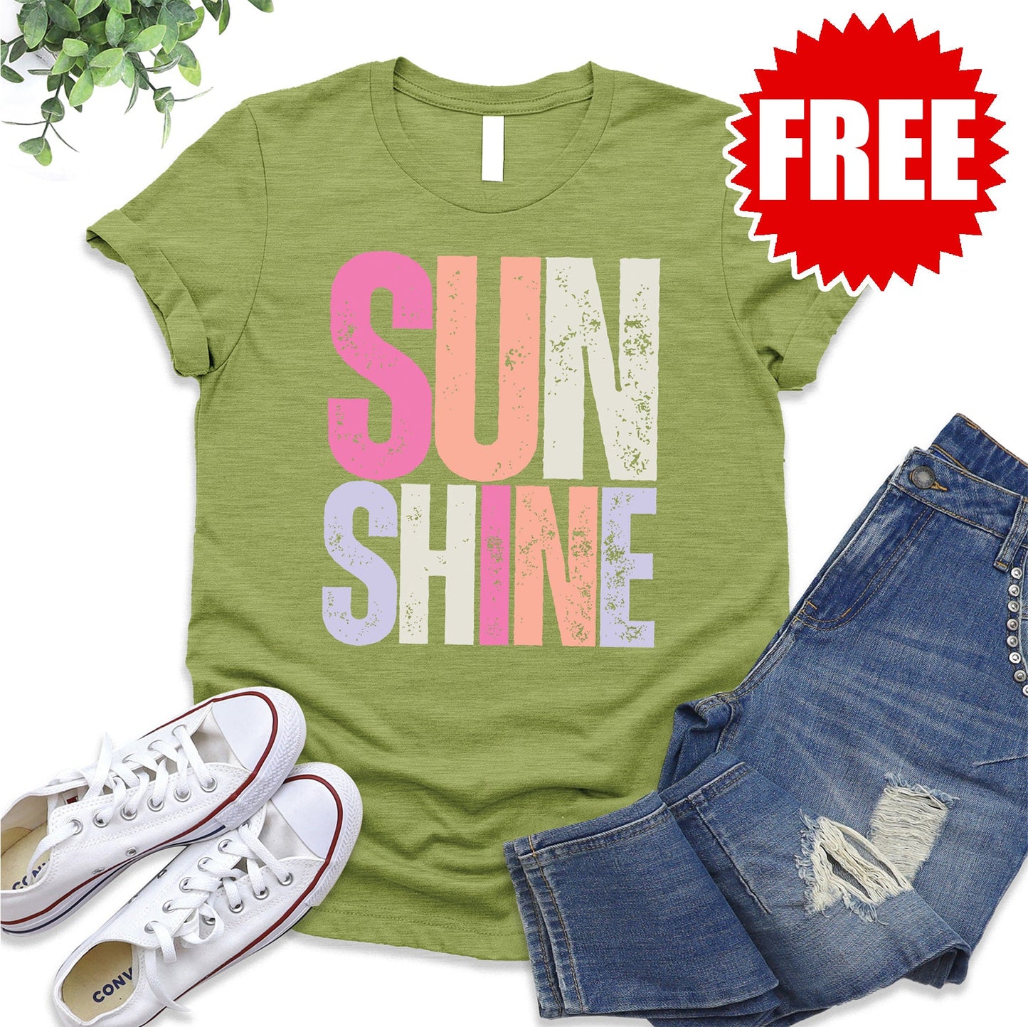 Sunshine Tee - Heather Fern - 0