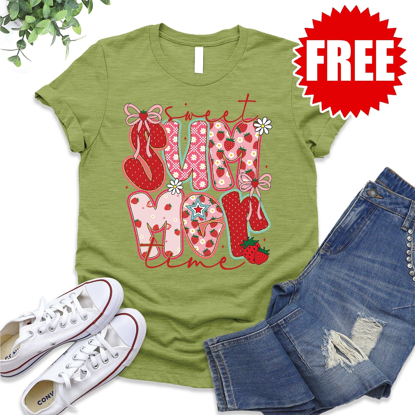 Summer Time Tee - Heather Cucumber Mint - 0