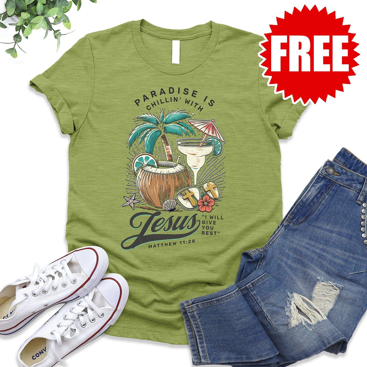 Paradise Tee - Heather Fern - 0