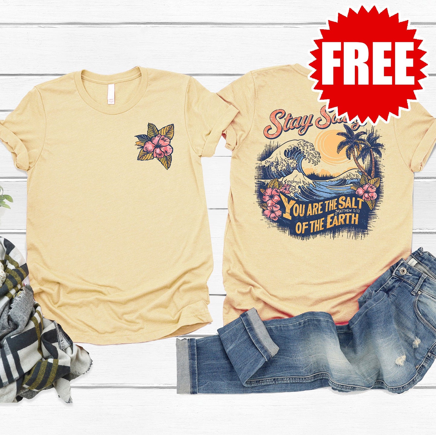 You Are The Salt Tee - Heather French Vanilla - 0