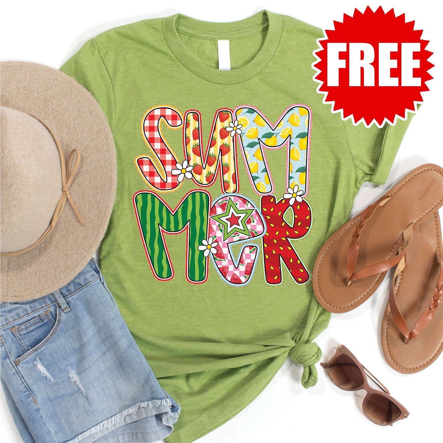 Summer Tee - Heather Green - 0