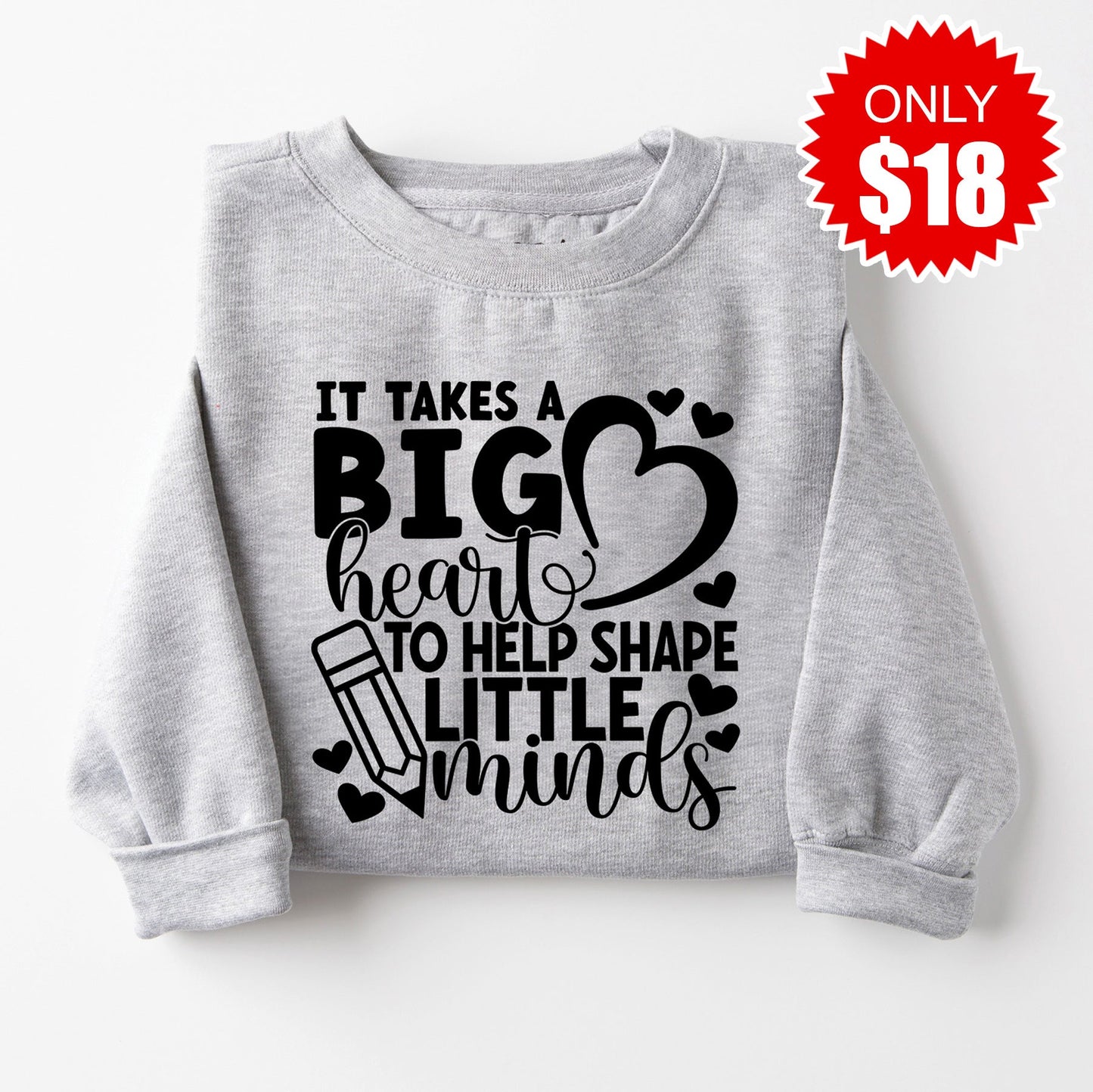 Little Minds Sweatshirt - Heather Grey - 18