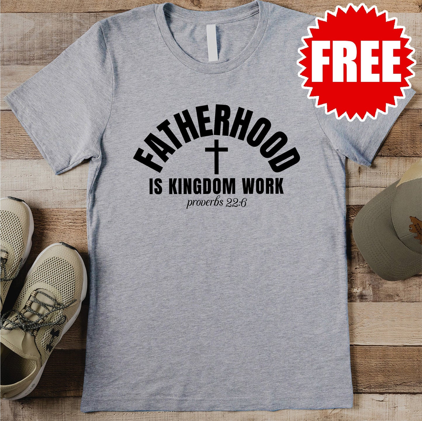 Fatherhood Tee - Heather Grey - 0