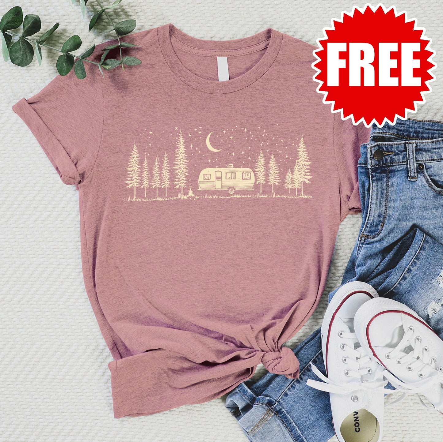 Camping Life Tee - Heather Guava - 0