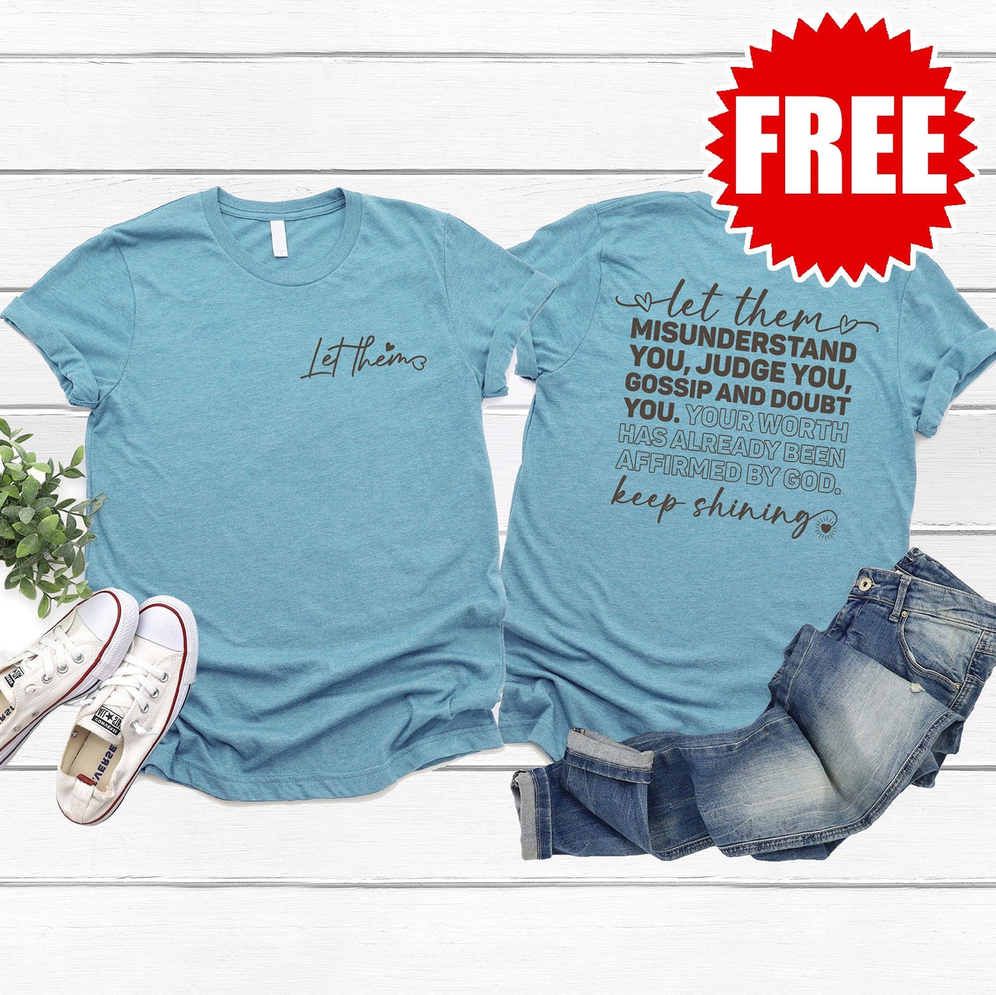 Let Them Tee - Heather Lagoon