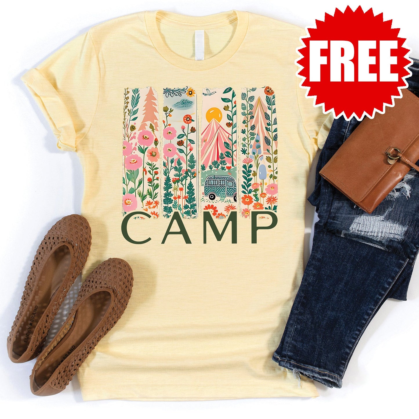 Camp Tee - Heather Lemonade - 0