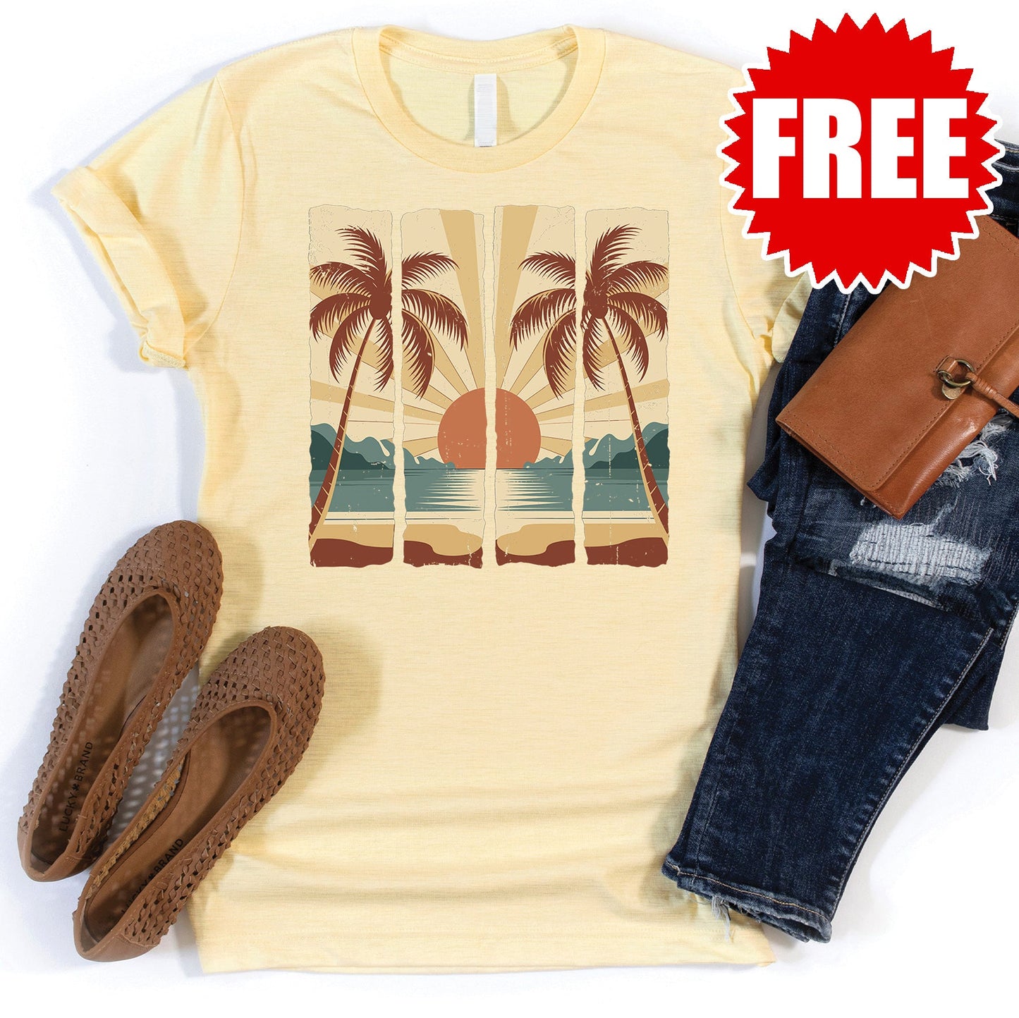 Sunset Tee - Heather Lemonade - 0