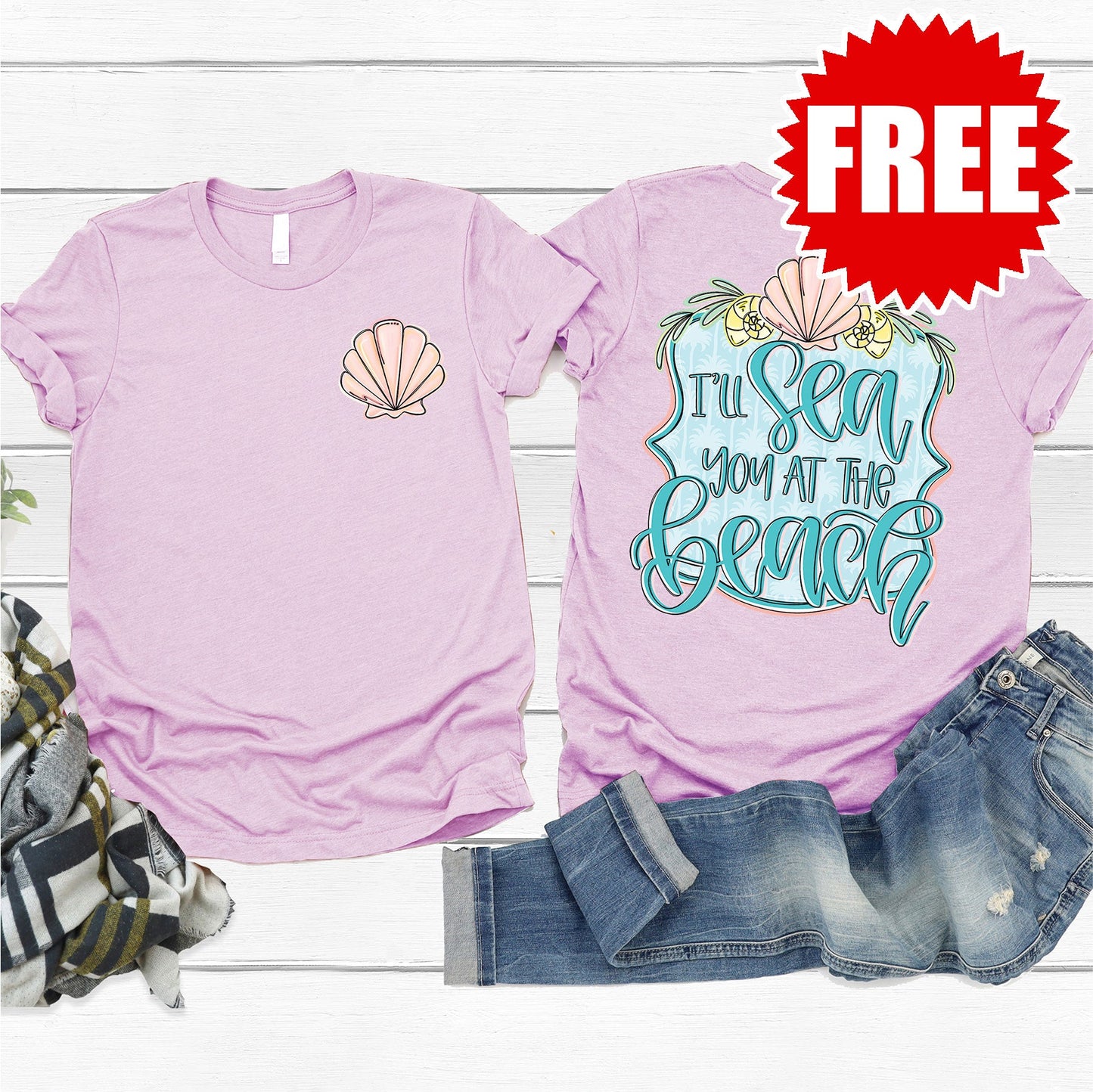 Sea You Tee - Heather Lilac - 0