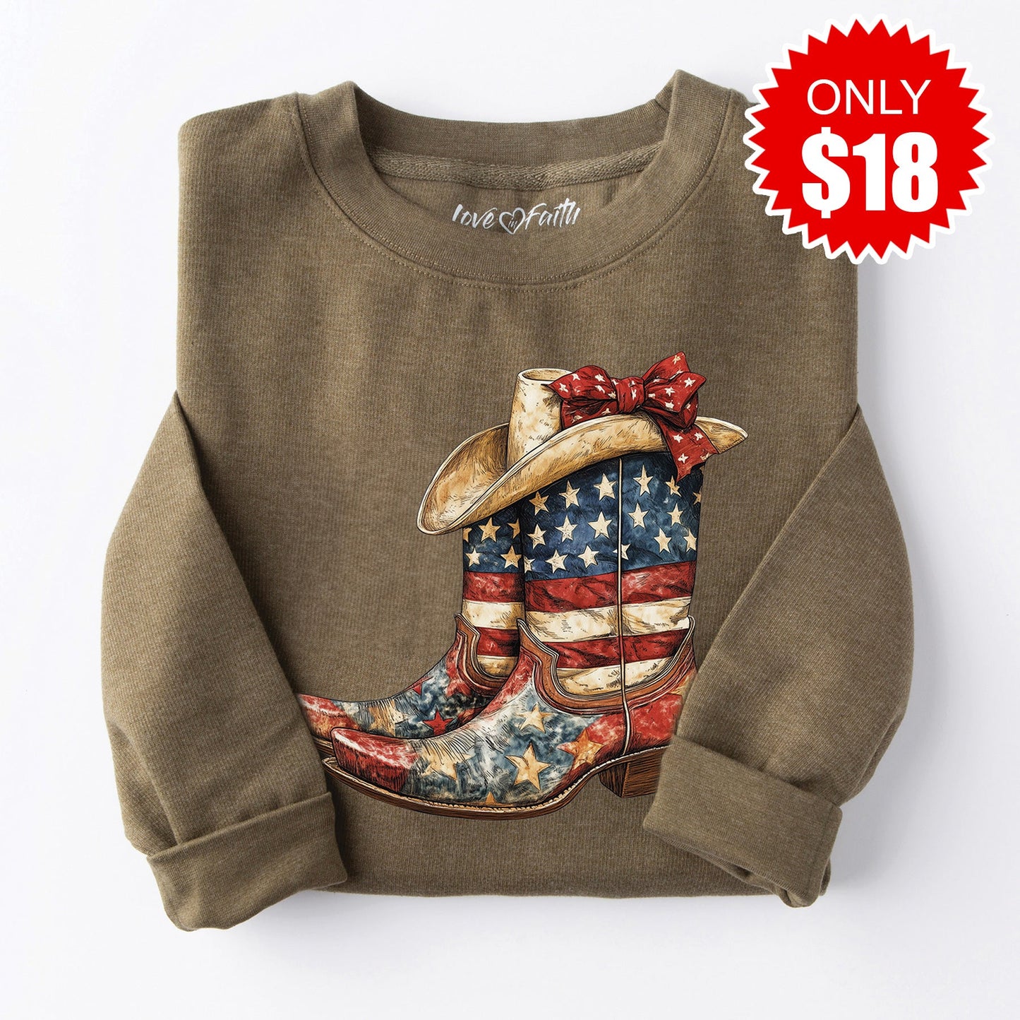 Boots Sweatshirt - Heather Olive - 18