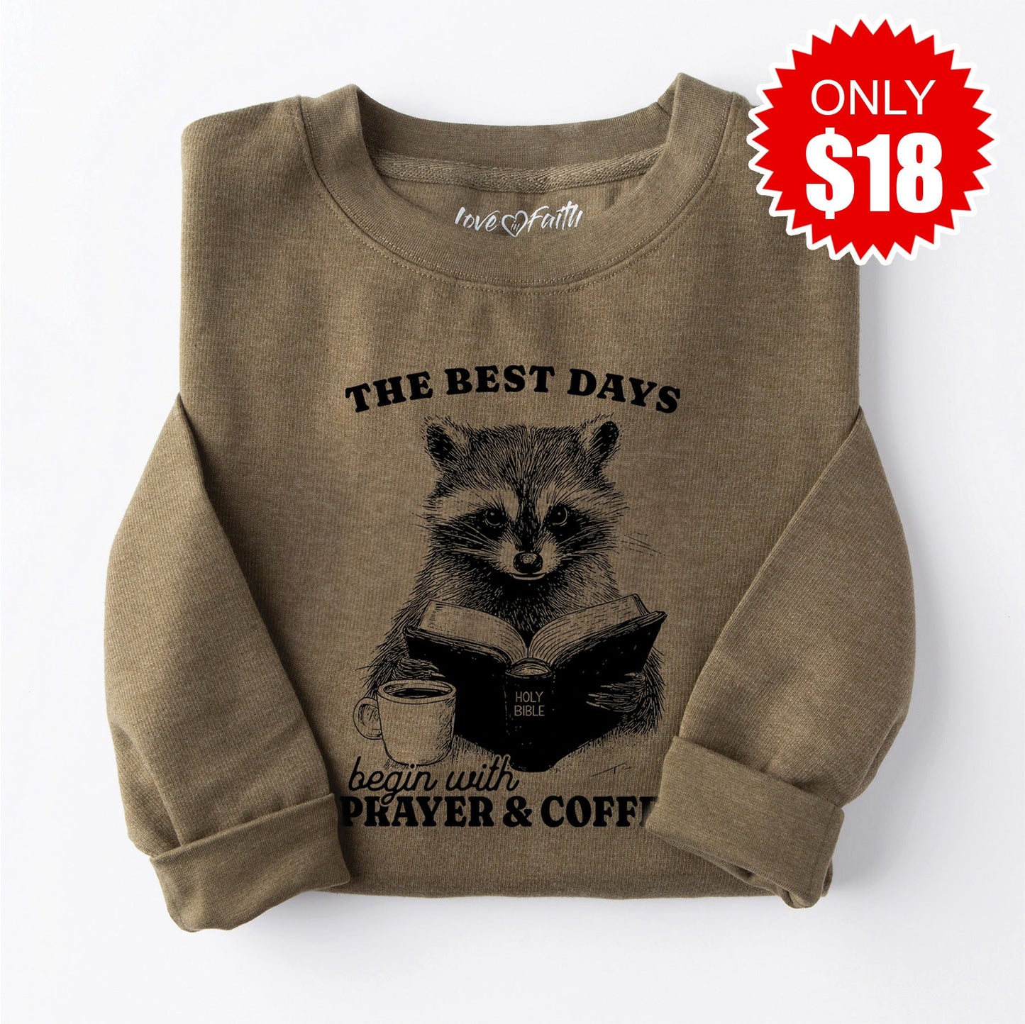 The Best Days Sweatshirt - Heather Olive - 18
