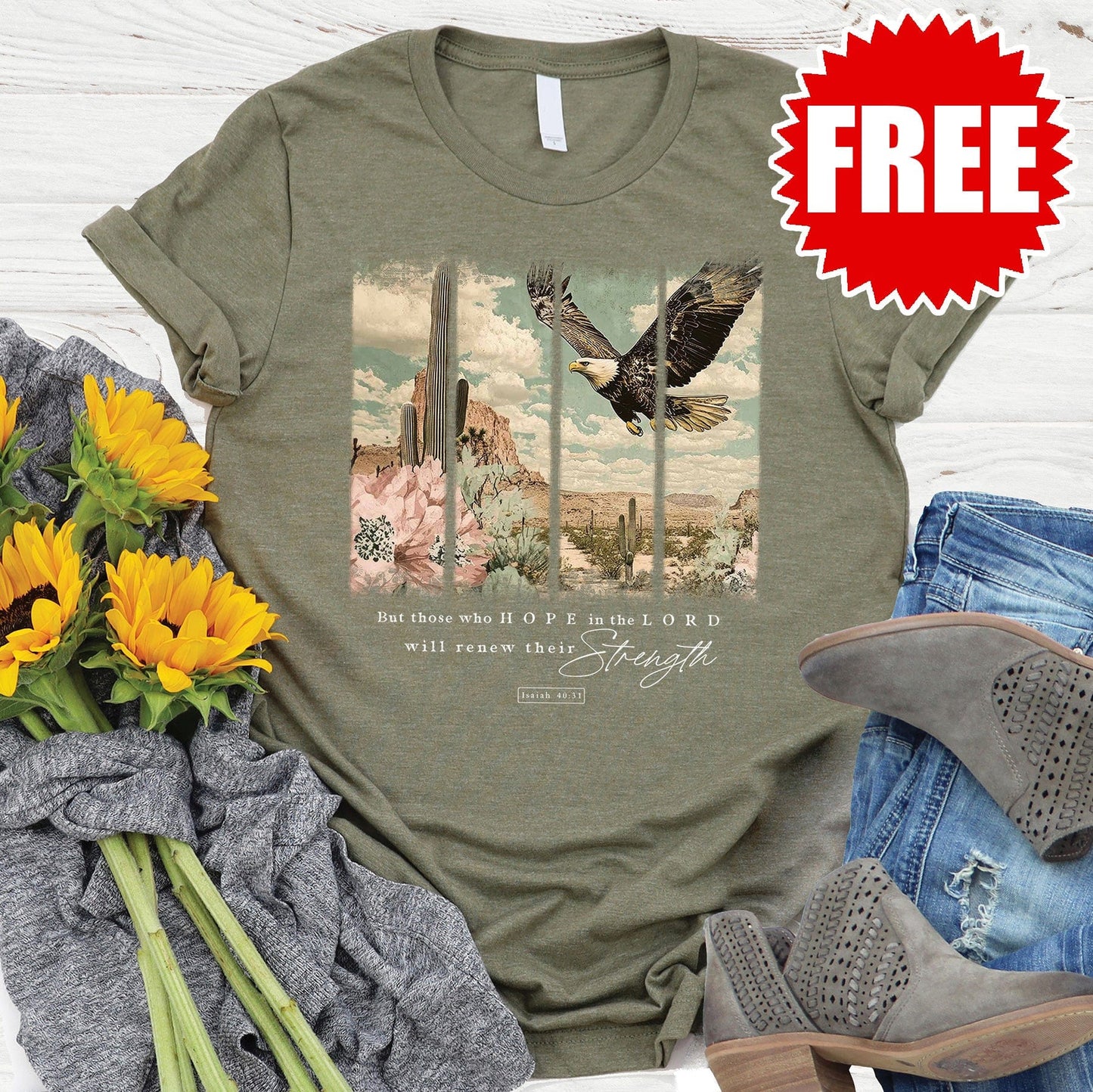 Those Who Hope Tee - Heather Olive