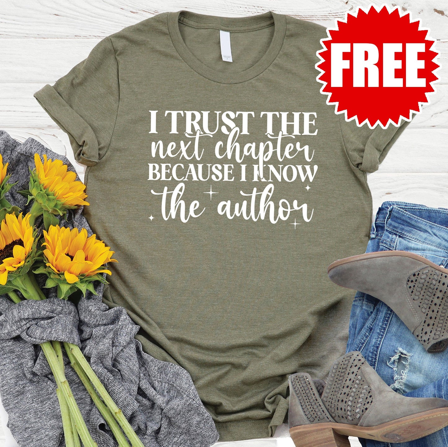 Next Chapter Tee - Heather Olive - 0
