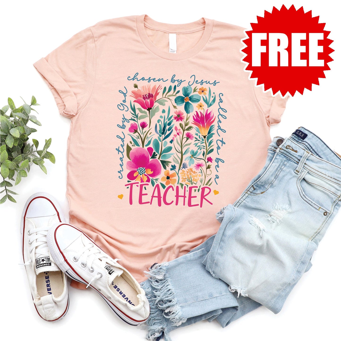Called To Be A Teacher Tee - Heather Peach - 0