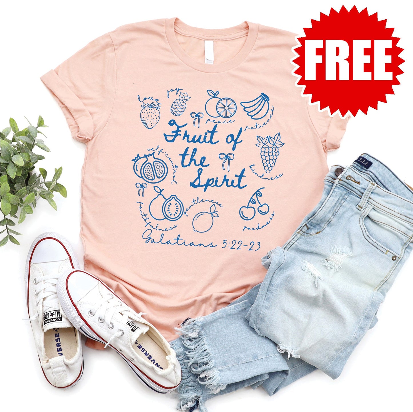 Fruit of the Spirit Tee - Heather Peach - 0