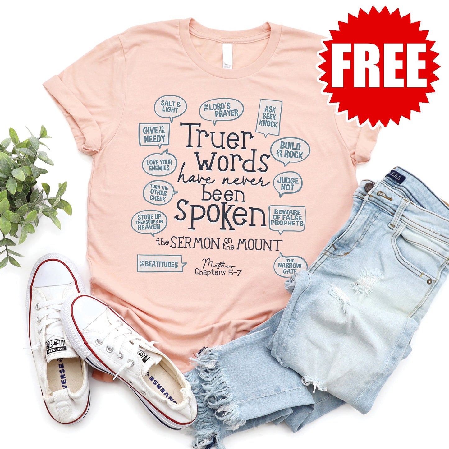 Truer Words Tee - Heather Peach - 0