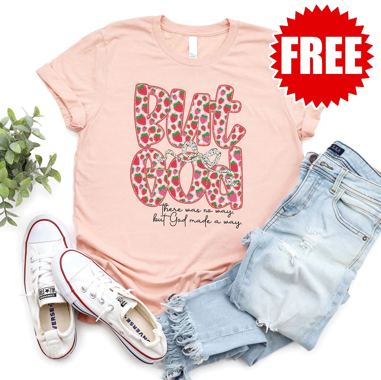 But God Tee - Heather Peach - 0