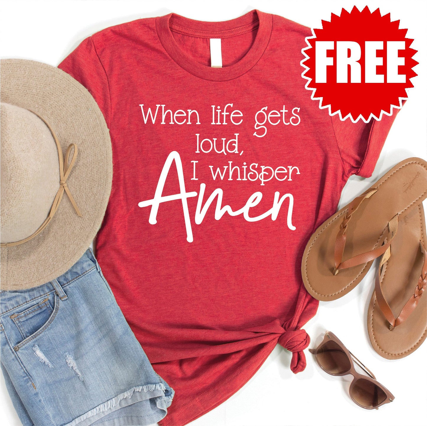 When Life Gets Loud Tee - Heather Scarlet - 0